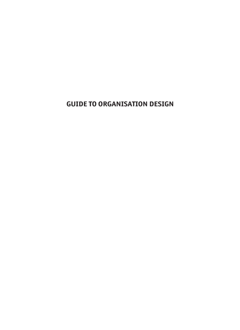image for page Guide to Organisation Design