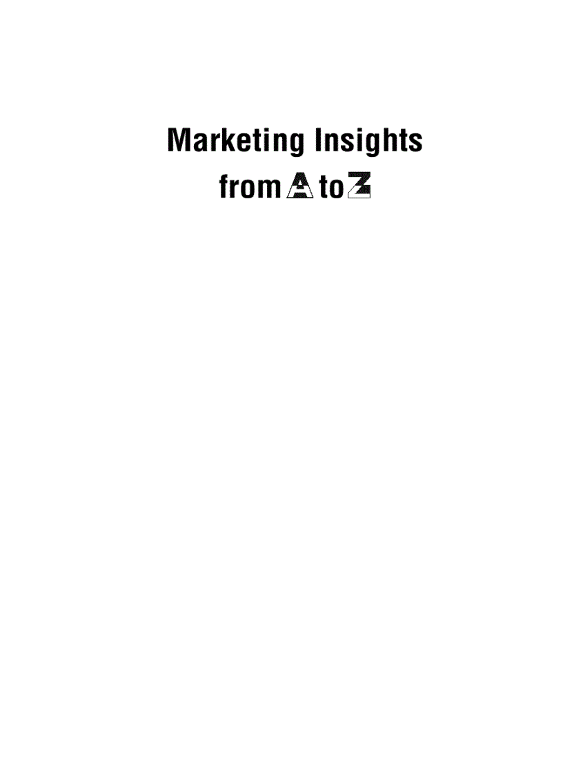 Marketing Insights From A to Z