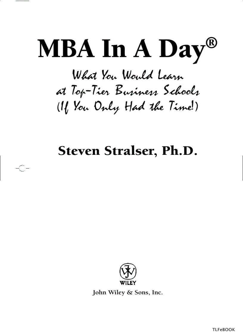 image for page MBA In a Day What You Would Learn at Top Tier Business School