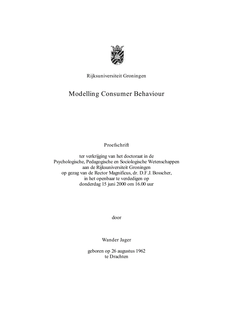 image for page Modelling Consumer Behaviour 1962