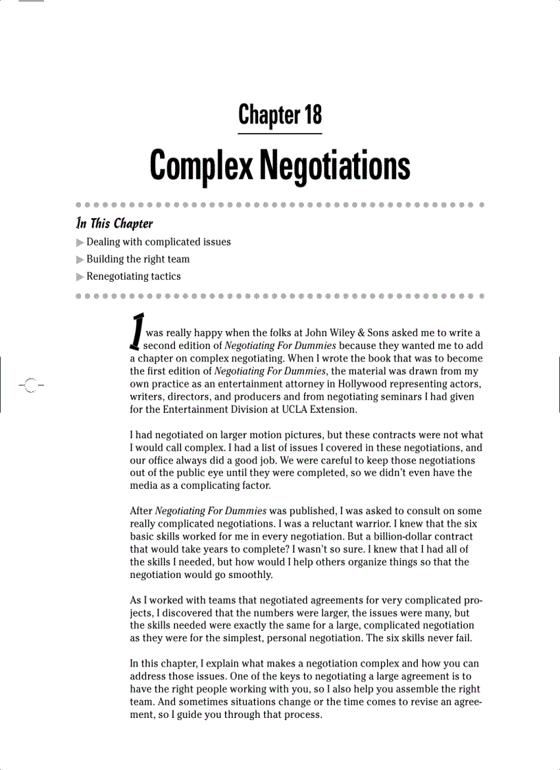 image for page Negotiating For Dummies 2nd Edition