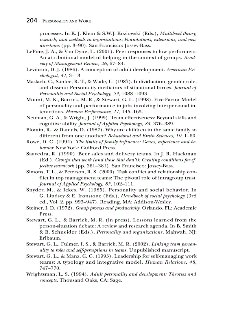 image for page Personality and Work 1st Edition