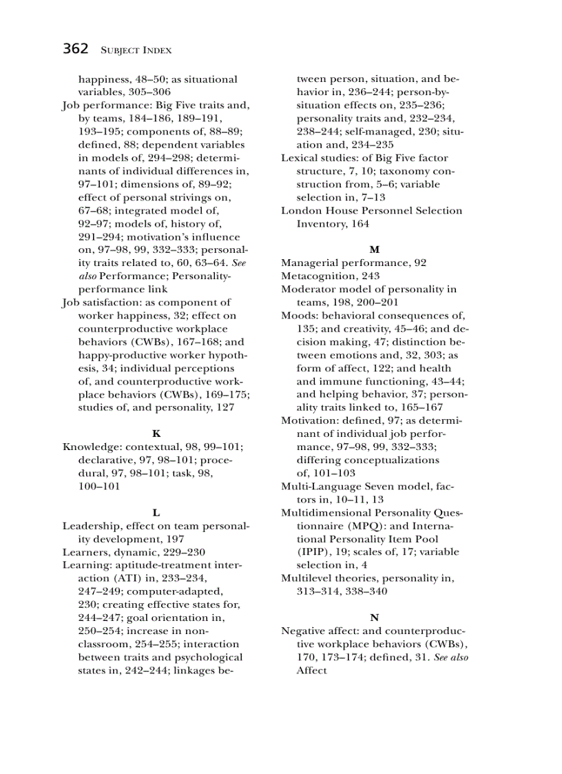 image for page Personality and Work 1st Edition