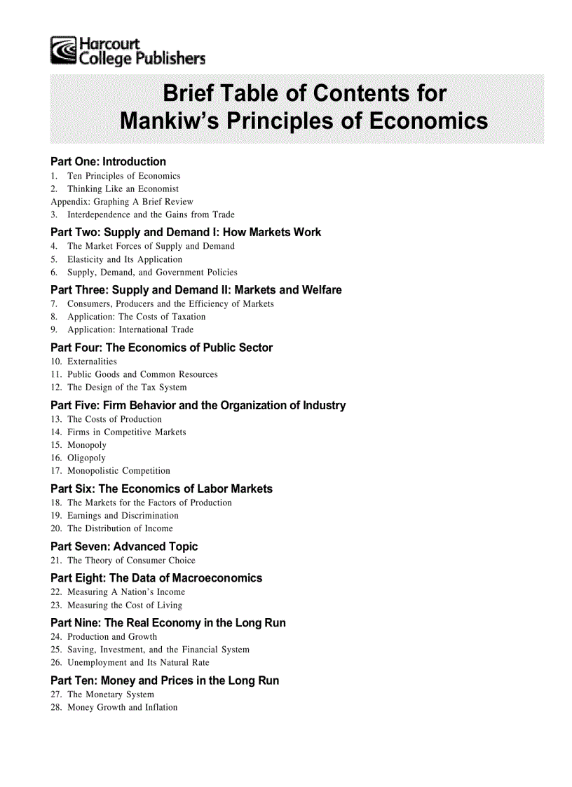 Principles of Economics 5th Edition 1