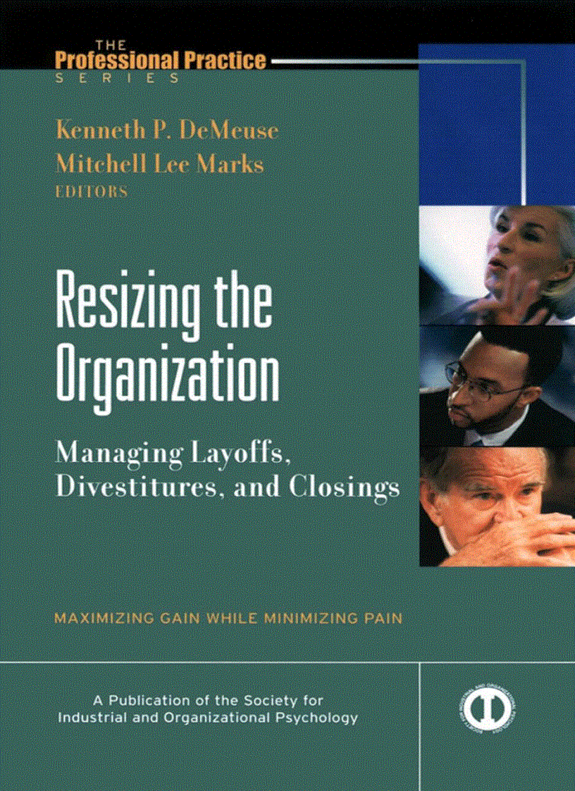 Resizing the Organization 1st Edition