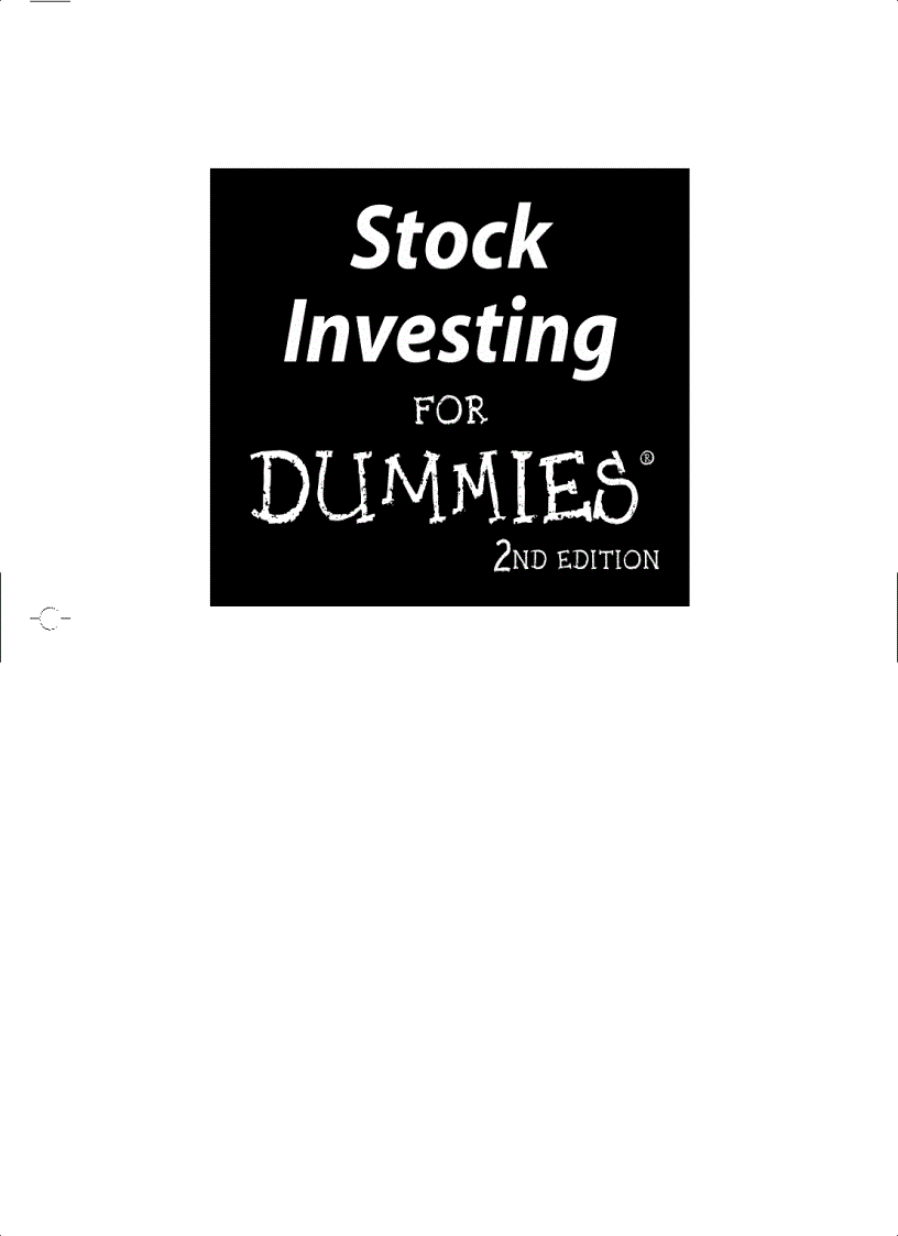 Stock Investing For Dummies 2nd Edition