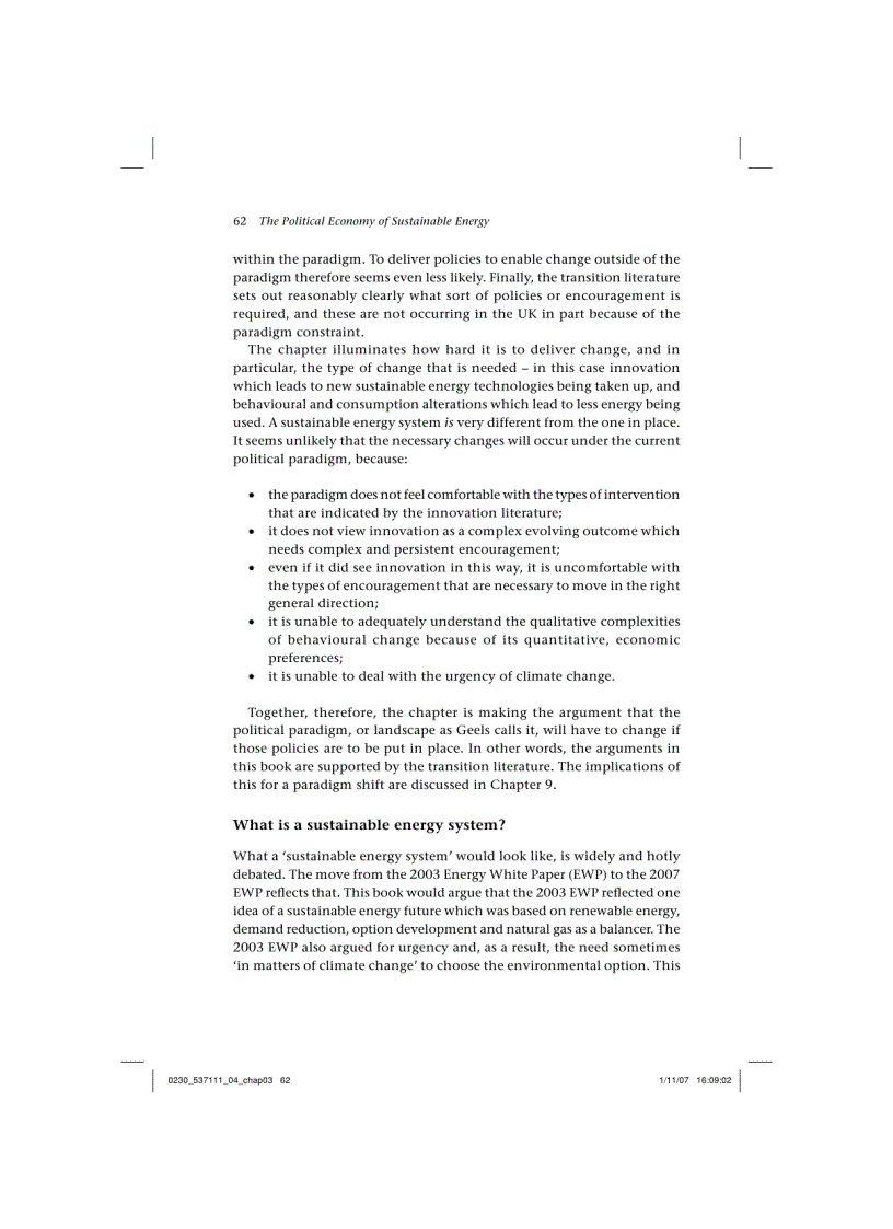 image for page The Political Economy of Sustainable Energy