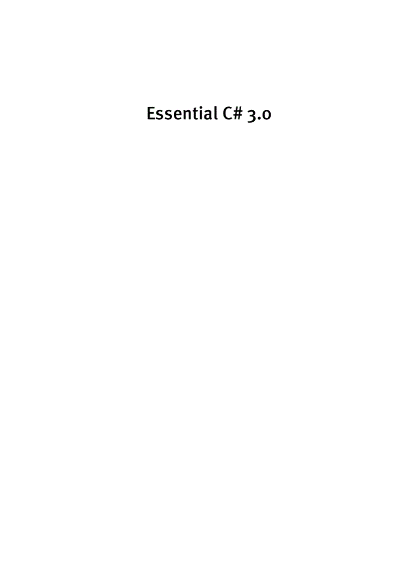 image for page Addison Wesley Essential C 3 0 For NET Framework 3 5 2008