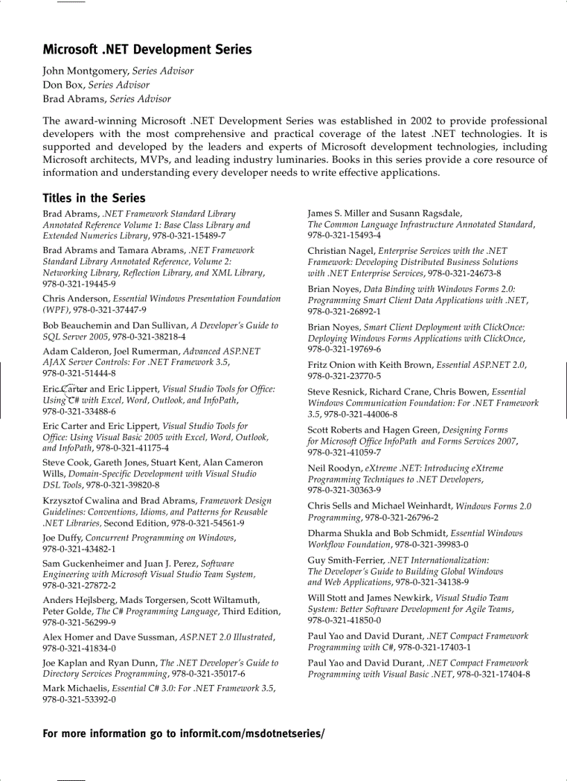 image for page Addison Wesley Essential C 3 0 For NET Framework 3 5 2008