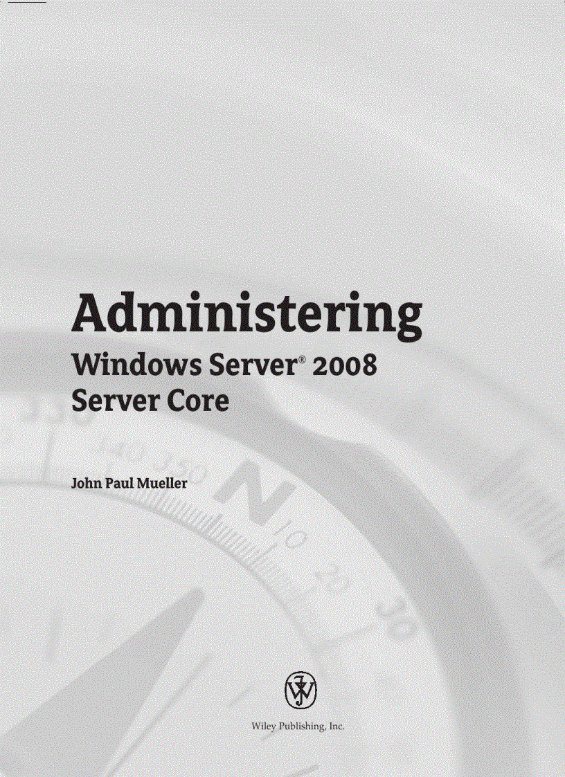 image for page Administering Windows Server 2008 Server Core Jan 2008