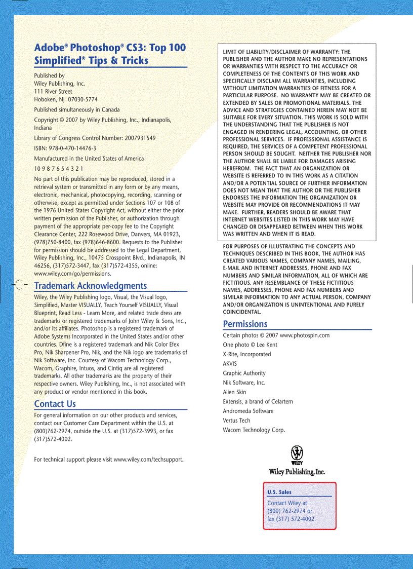 image for page Adobe Photoshop CS3 Top 100 Simplified Tips and Tricks