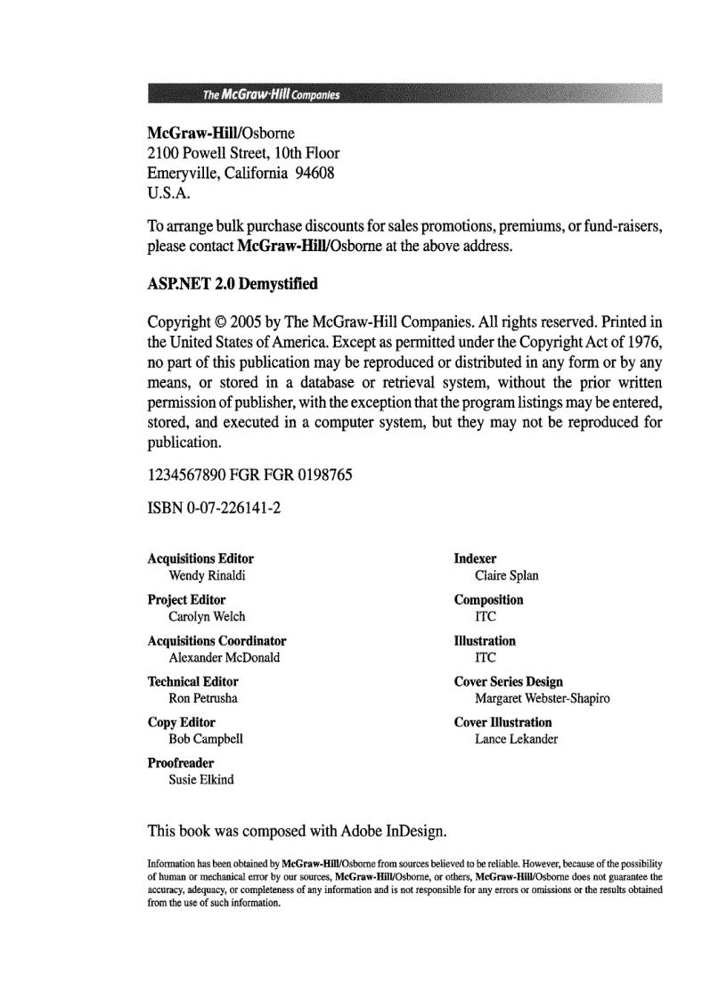 image for page ASP NET 2 0 Demystified