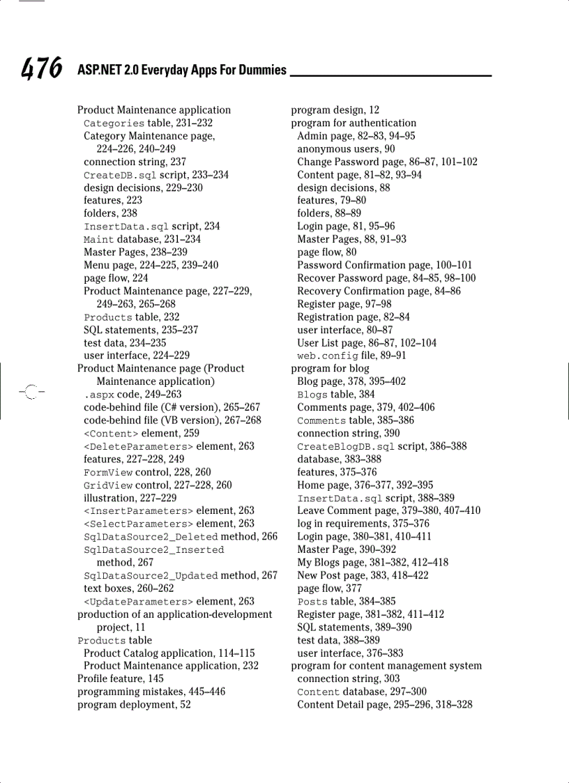 image for page ASP NET 2 0 Everyday Apps For Dummies