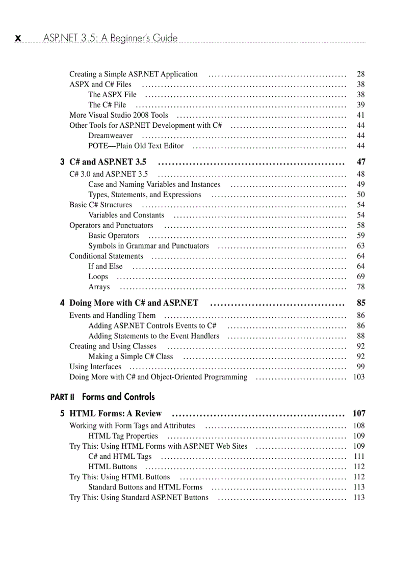 image for page ASP NET 3 5 A Beginner s Guide Seb 2008