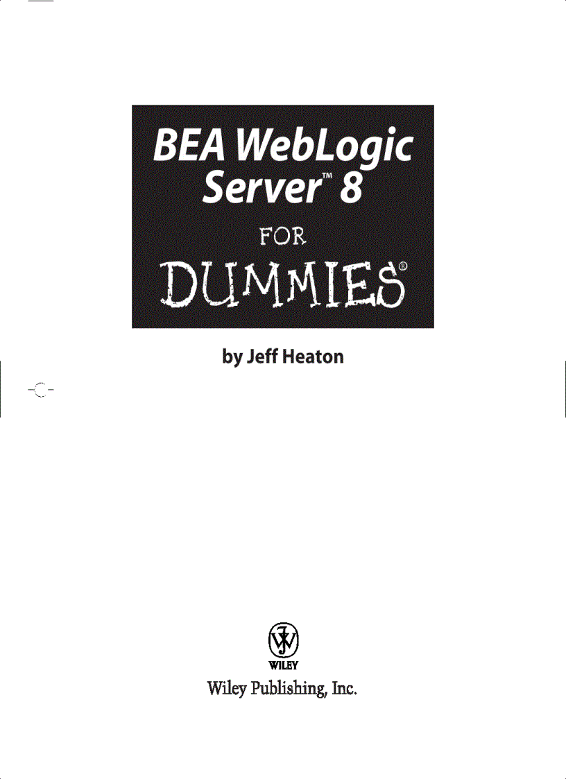 image for page BEA WebLogic Server 8 For Dummies