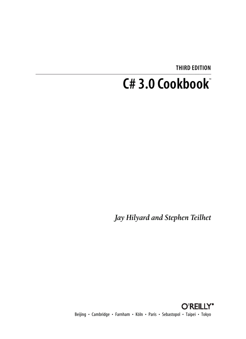 image for page C 3 0 Cookbook Third Edition