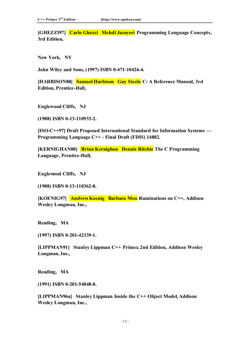 image for page C Primer 3rd Edition