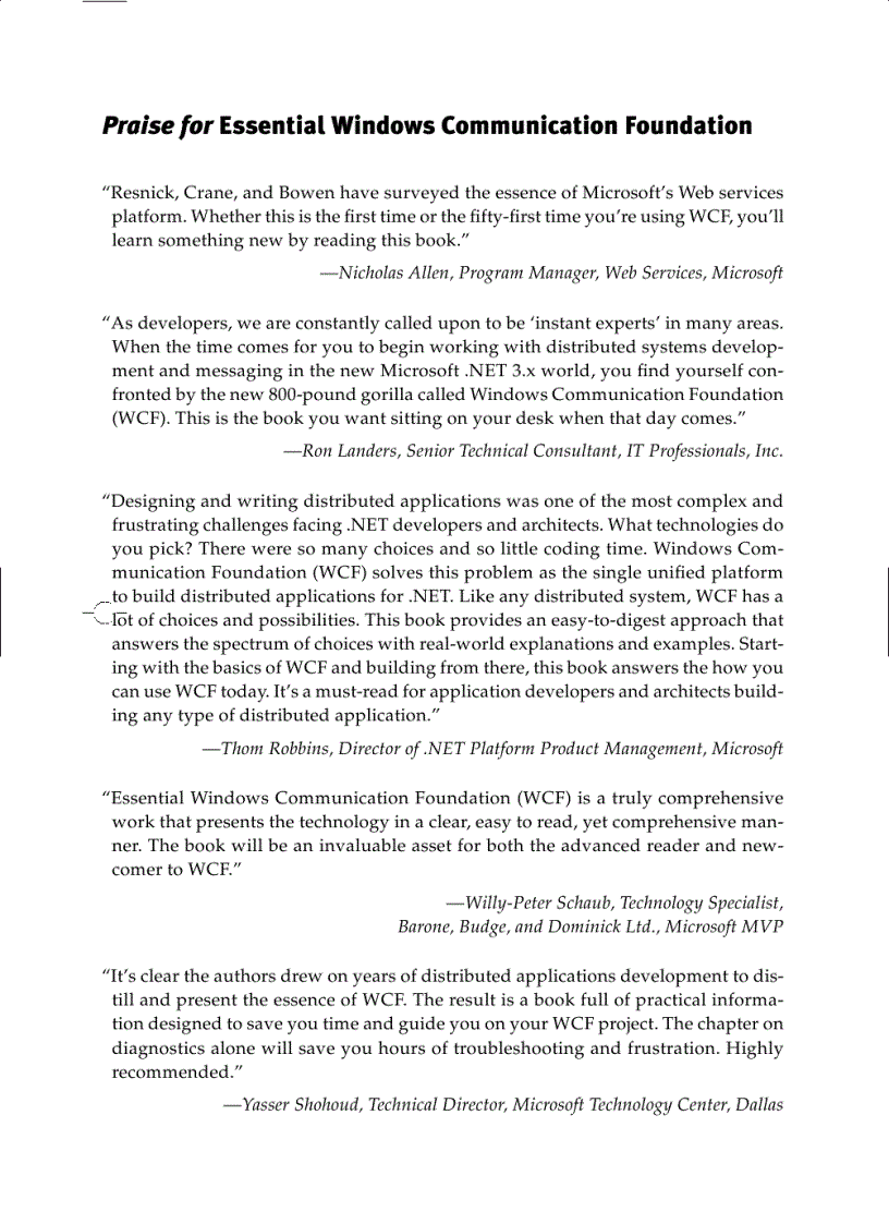 image for page Essential Windows Communication Foundation Feb 2008
