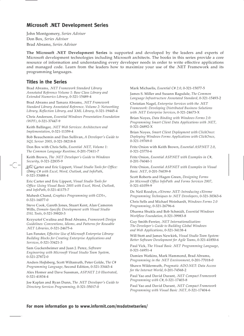 image for page Essential Windows Communication Foundation Feb 2008