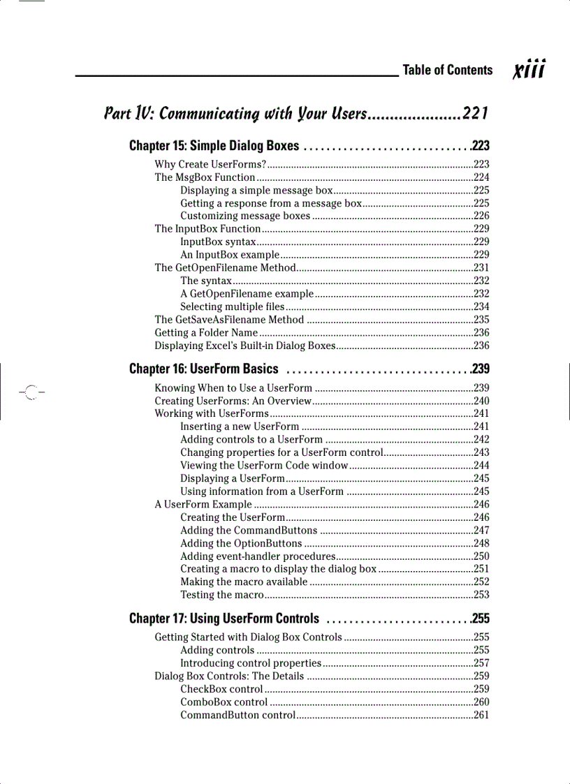 image for page Excel 2007 VBA Programming For Dummies