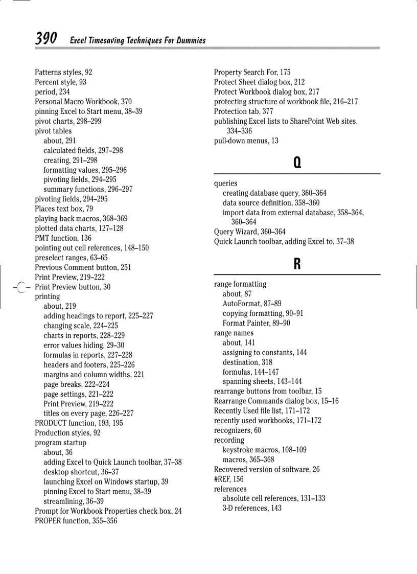 image for page Excel Timesaving Techniques For Dummies