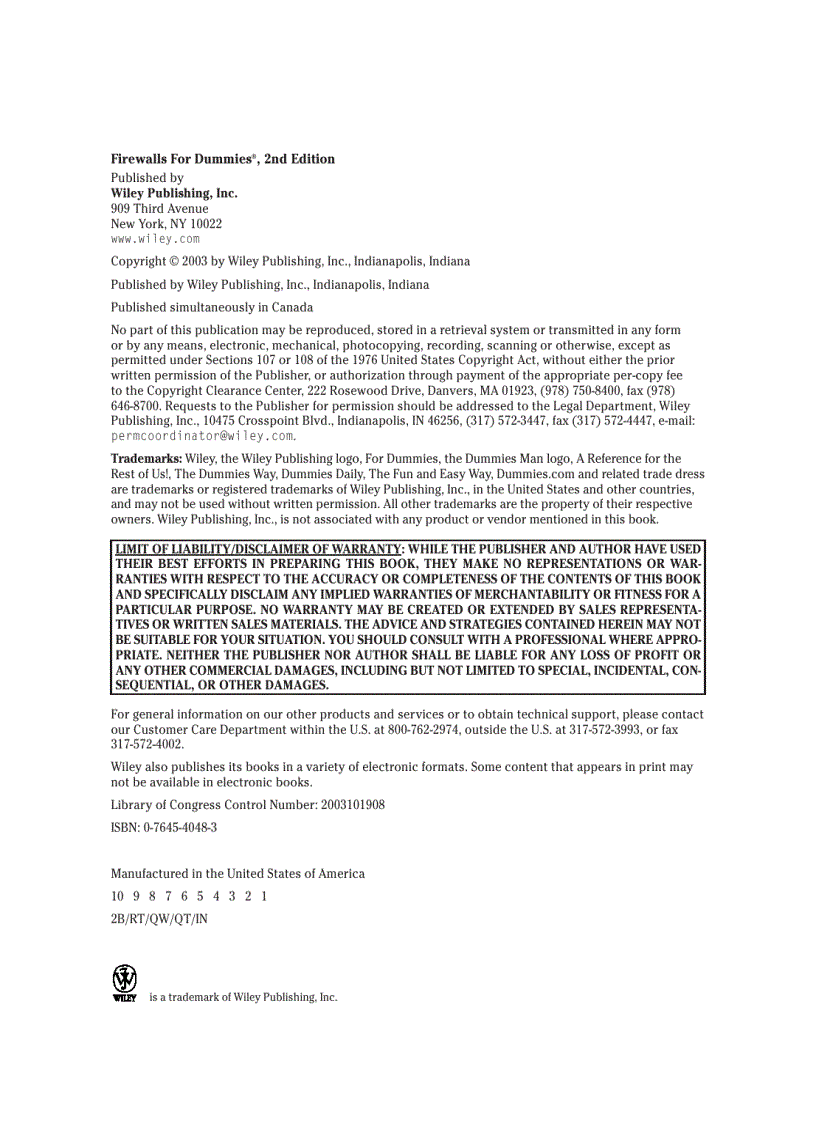 image for page Firewalls for Dummies 2nd Edition