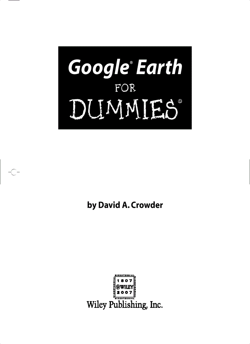 Google Earth For Dummies 1st Edition