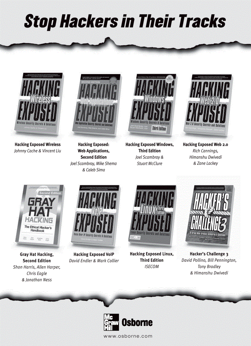 image for page Hacking Exposed 6 Network Security Secrets and Solutions