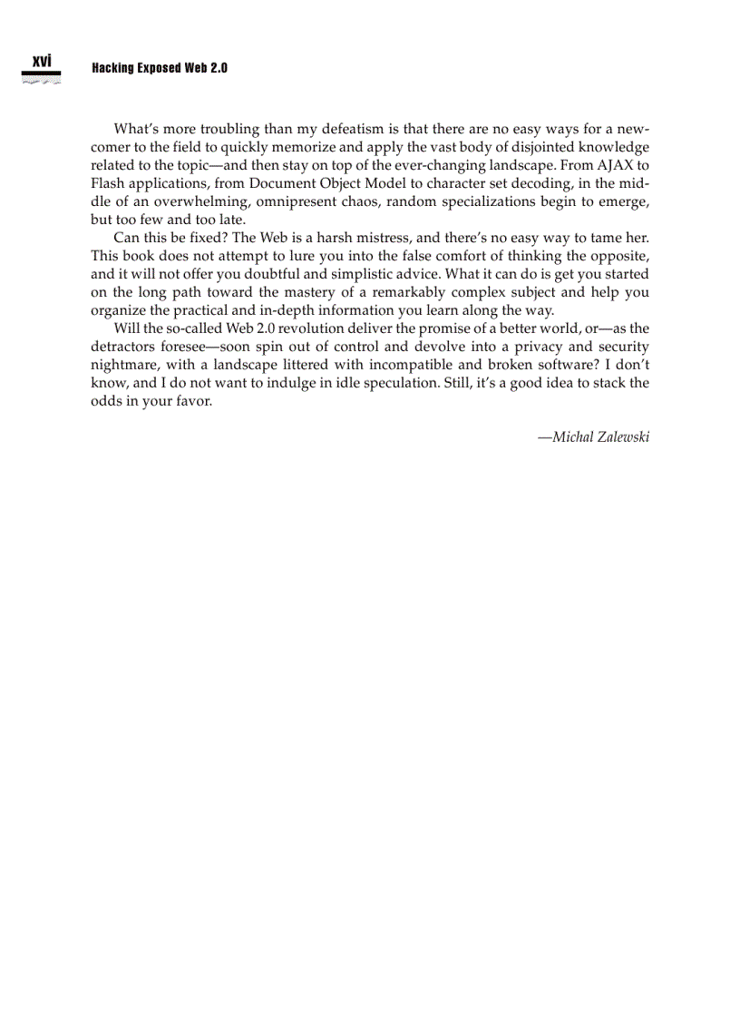 image for page Hacking Exposed Web 2 0 Security Secrets and Solutions Dec 2007