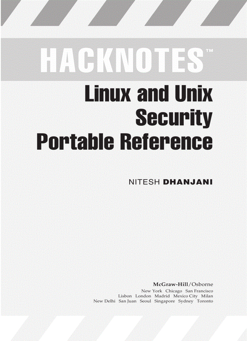 image for page HackNotes Linux and Unix Security Portable Reference