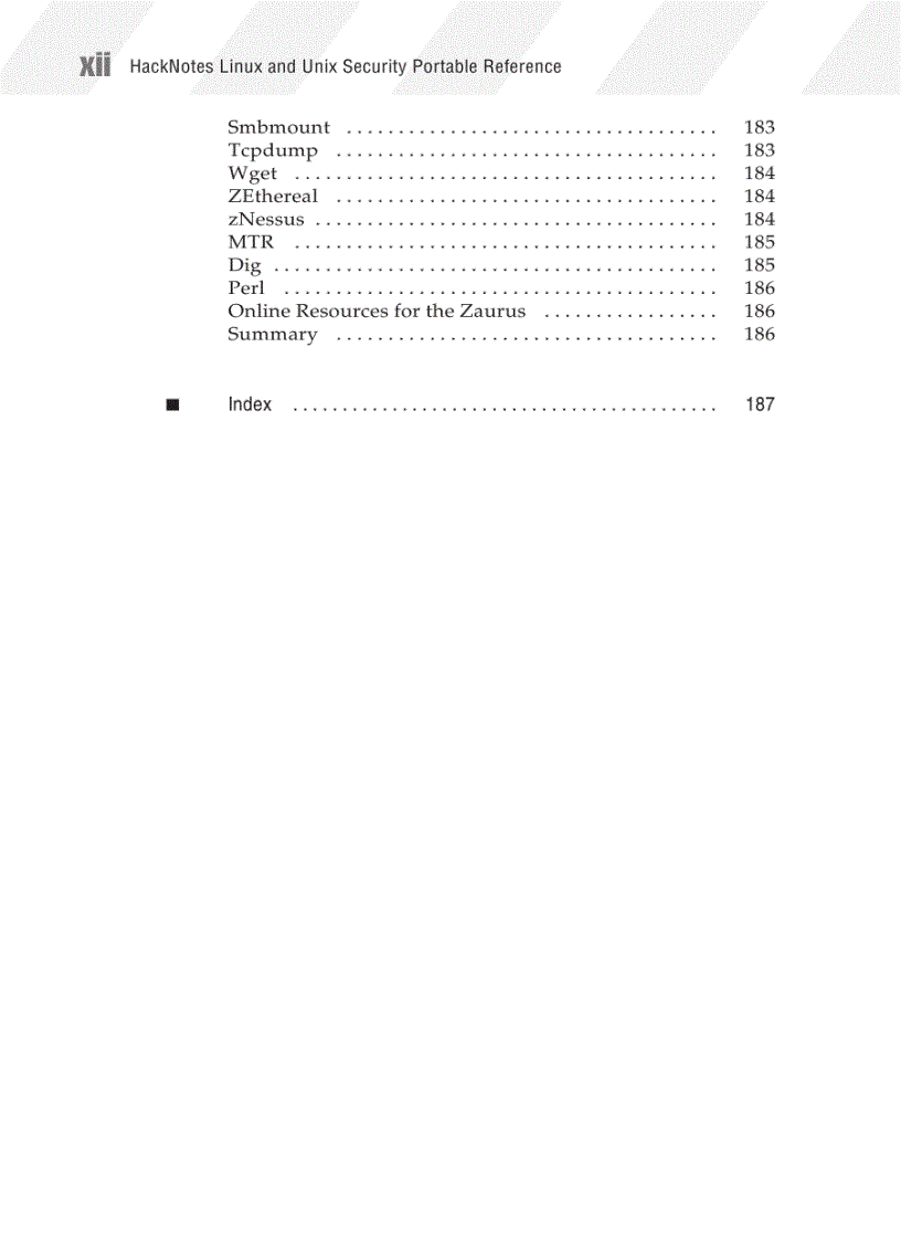 image for page HackNotes Linux and Unix Security Portable Reference
