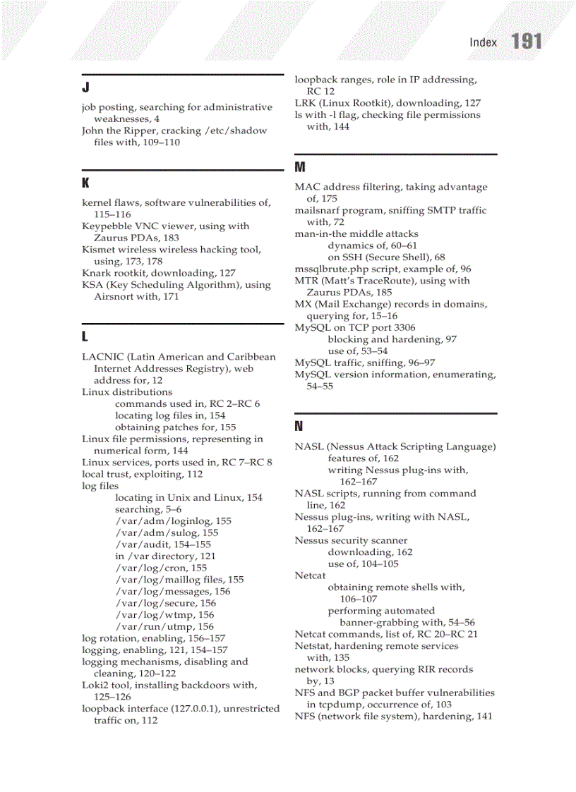 image for page HackNotes Linux and Unix Security Portable Reference