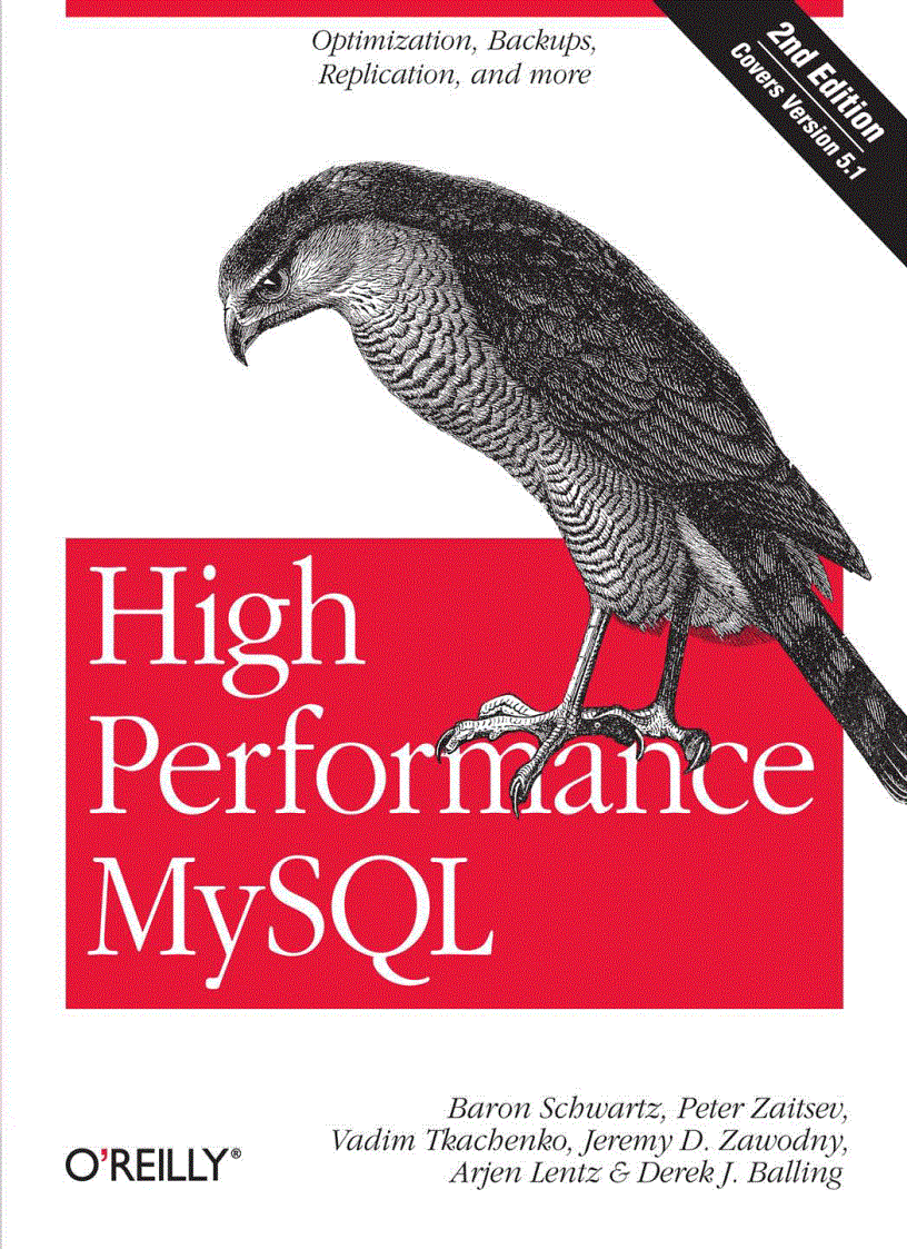 High Performance MySQL Second Edition Jun 2008