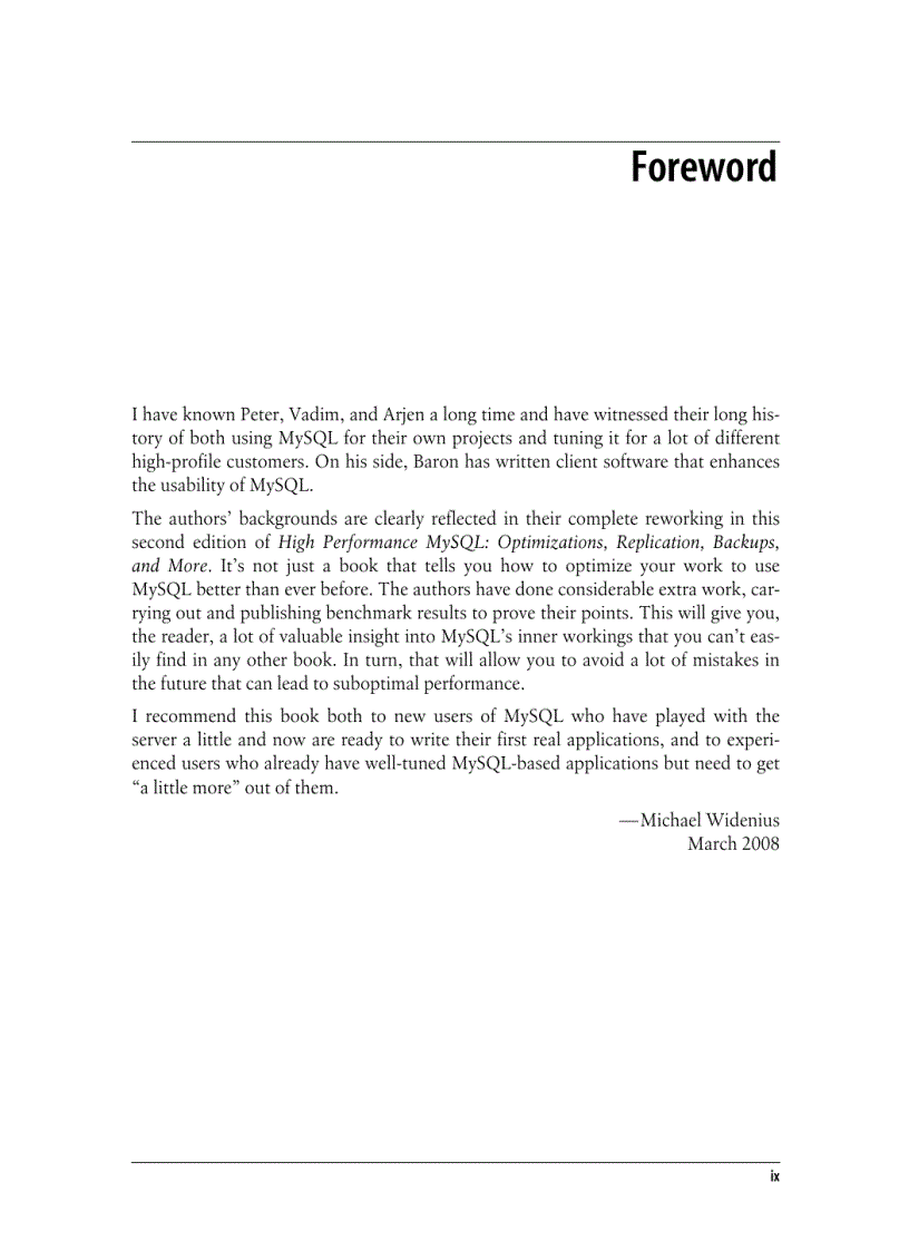 image for page High Performance MySQL Second Edition Jun 2008