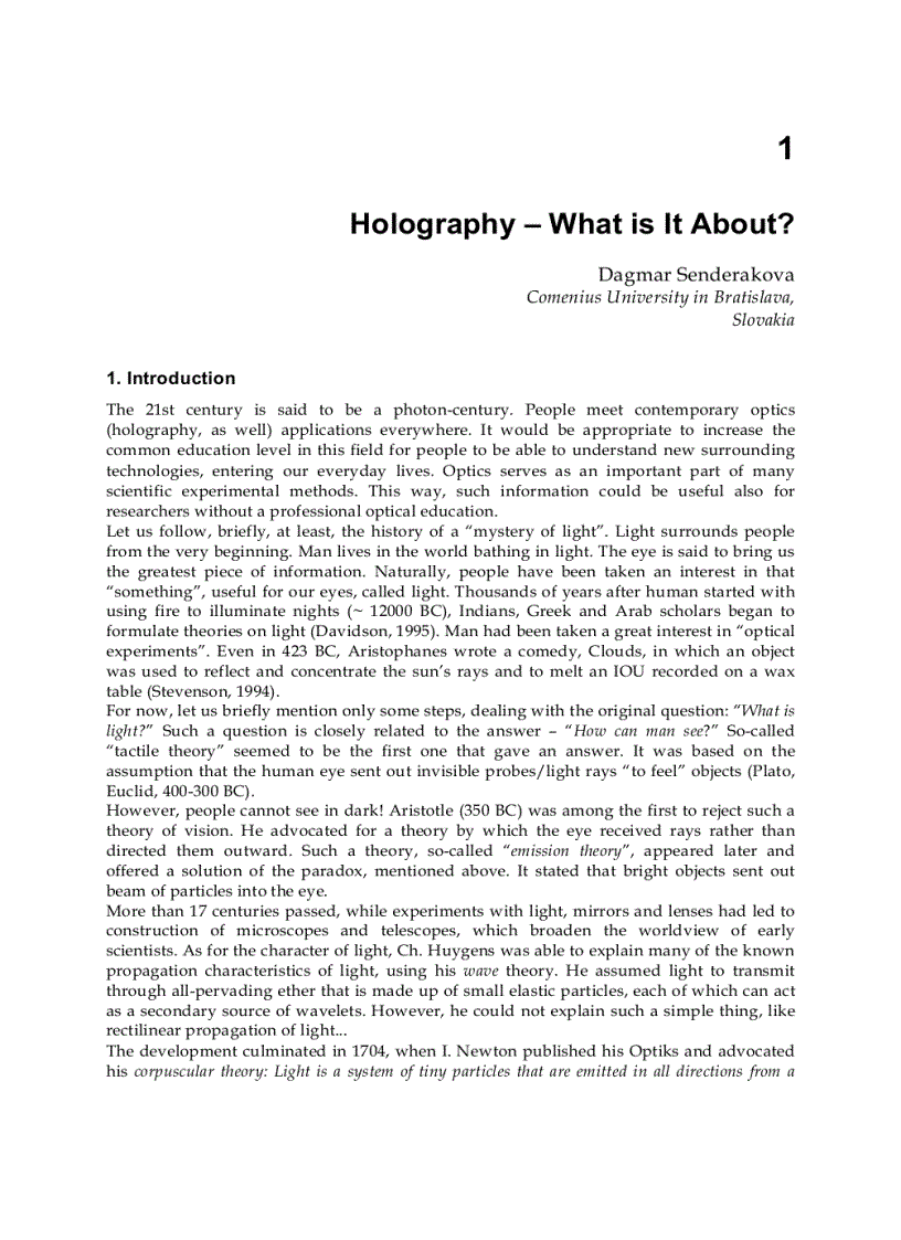 image for page Holography Different Fields of Application