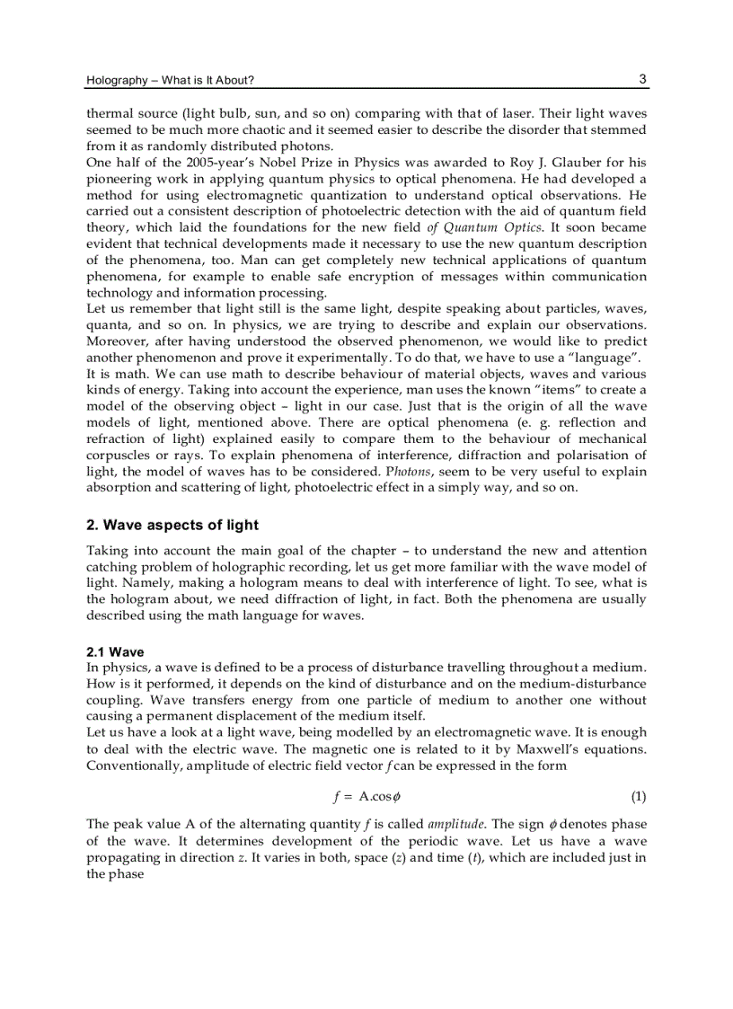 image for page Holography Different Fields of Application