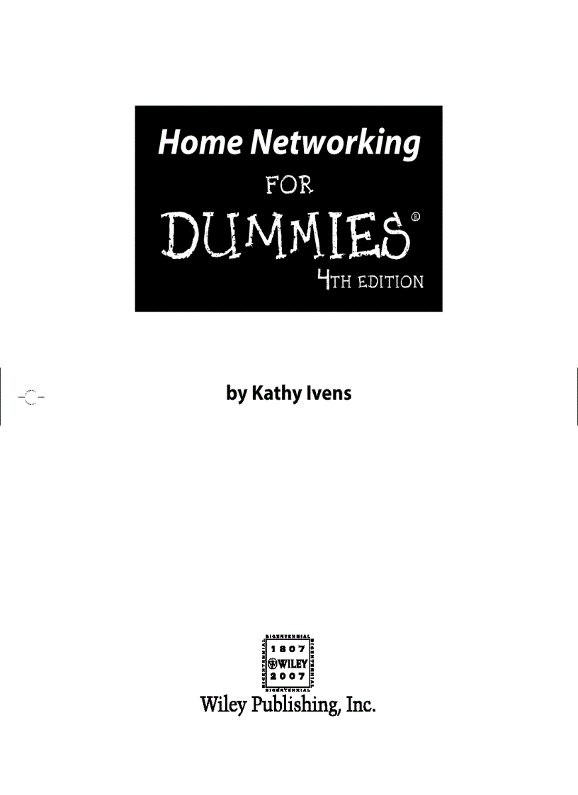 image for page Home Networking For Dummies 4th Edition