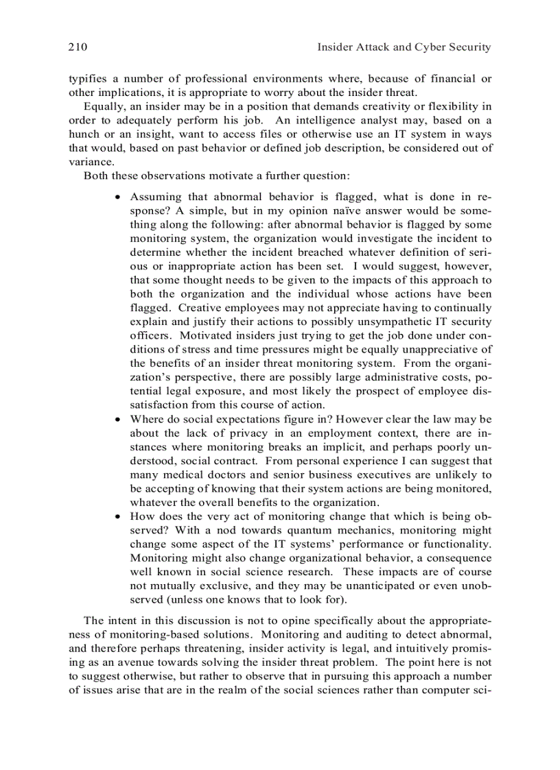 image for page Insider Attack and Cyber Security Beyond the Hacker Apr 2008