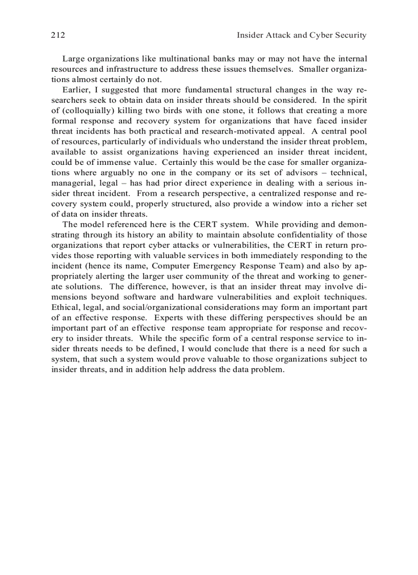 image for page Insider Attack and Cyber Security Beyond the Hacker Apr 2008