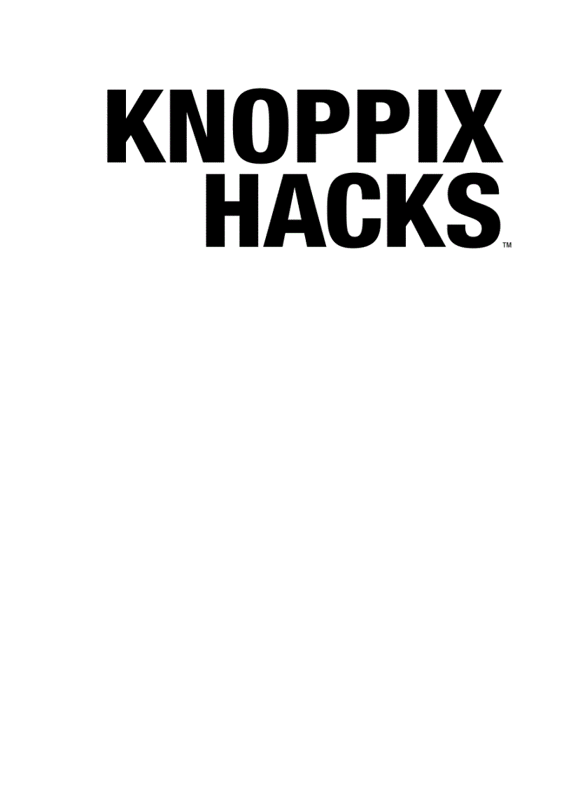 image for page Knoppix Hacks 2nd Edition Nov 2007