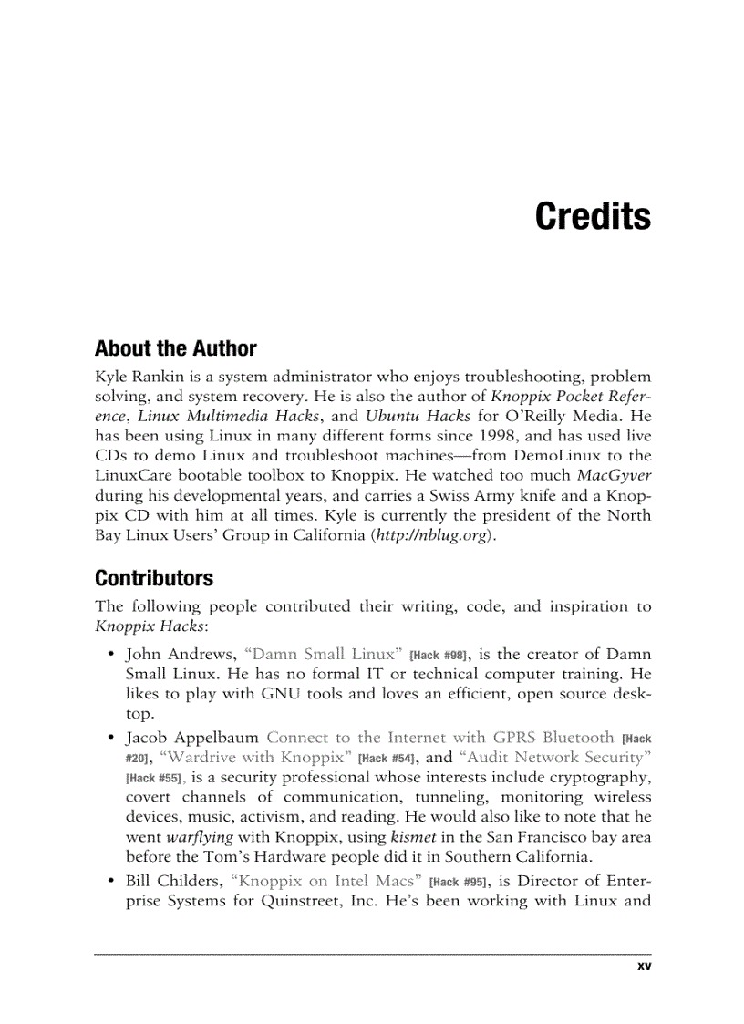 image for page Knoppix Hacks 2nd Edition Nov 2007