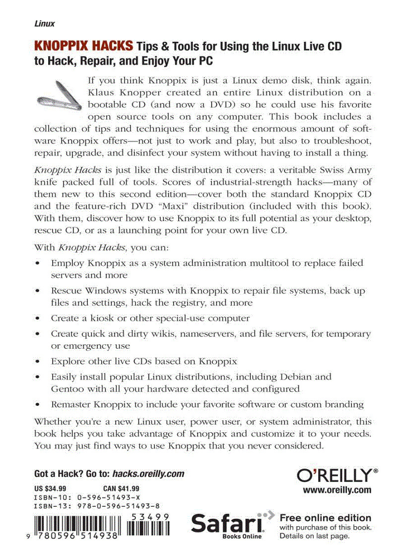 image for page Knoppix Hacks 2nd Edition Nov 2007