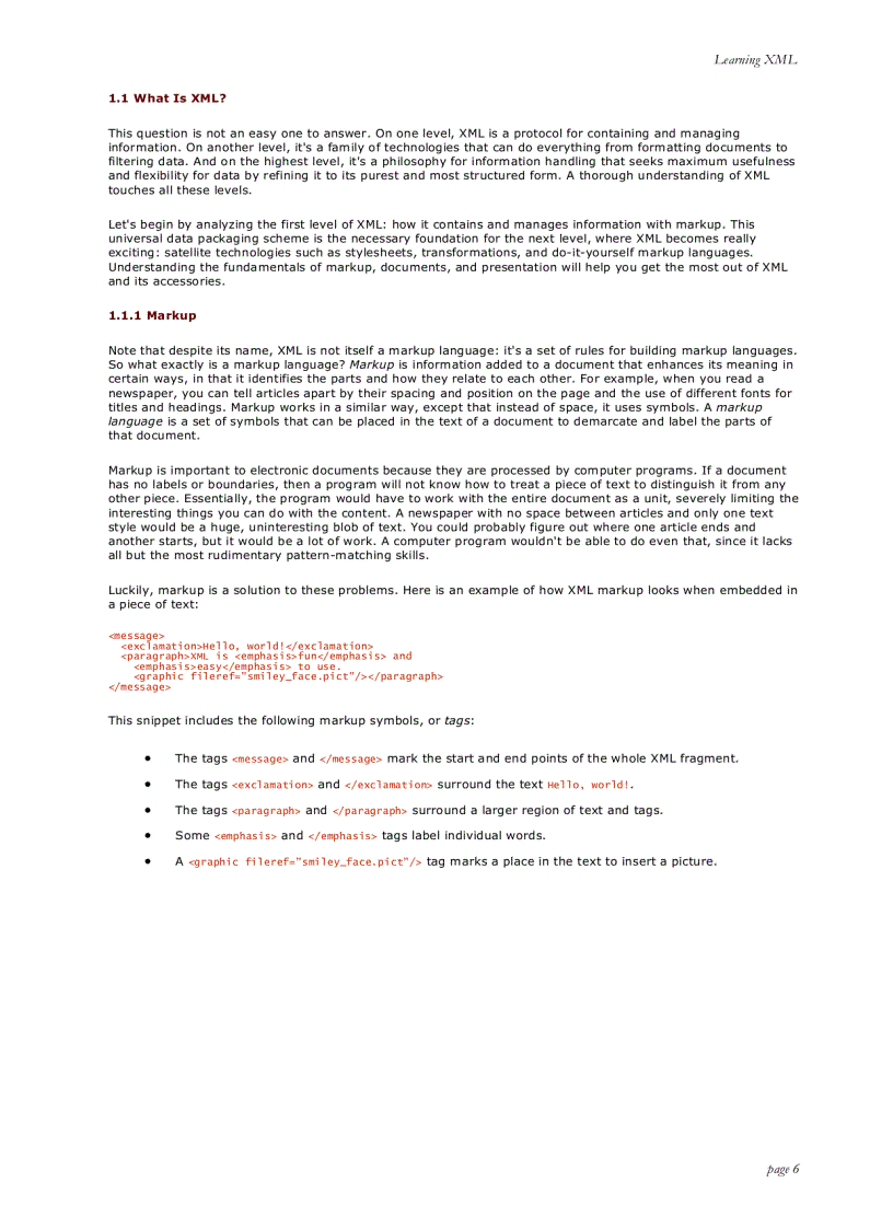 image for page Learning XML First Edition