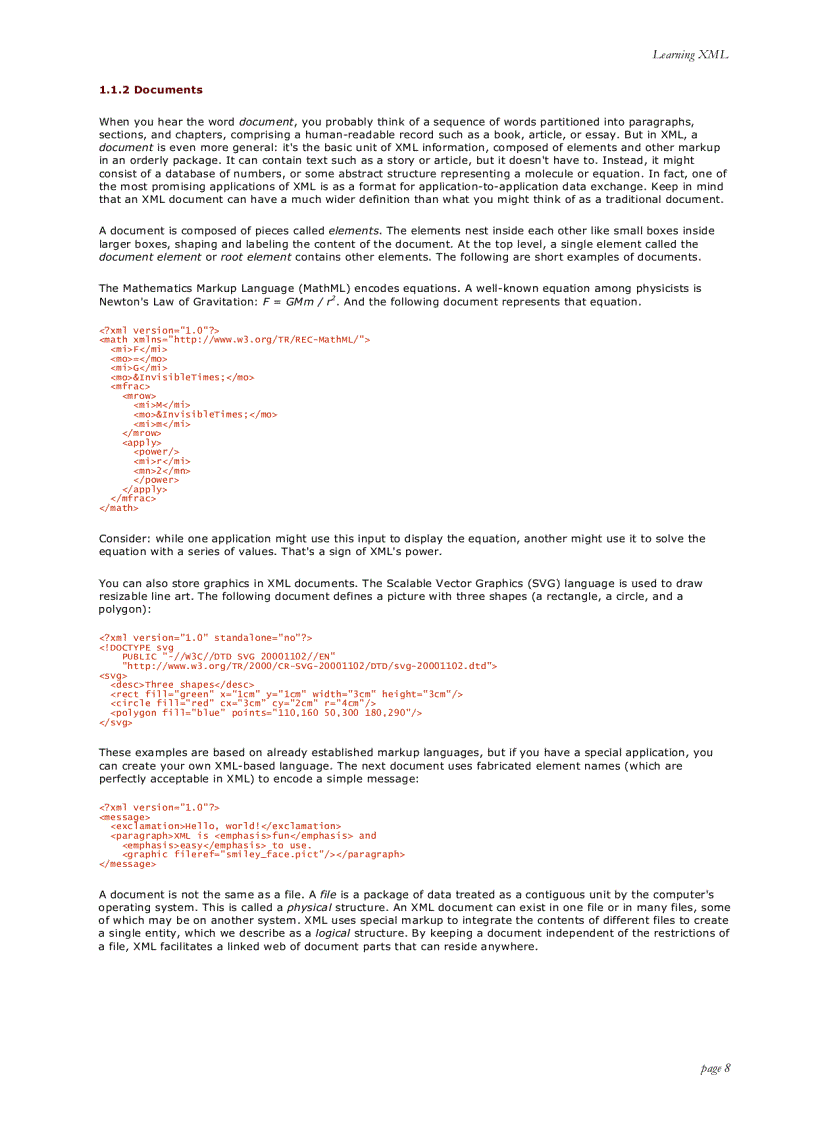 image for page Learning XML First Edition