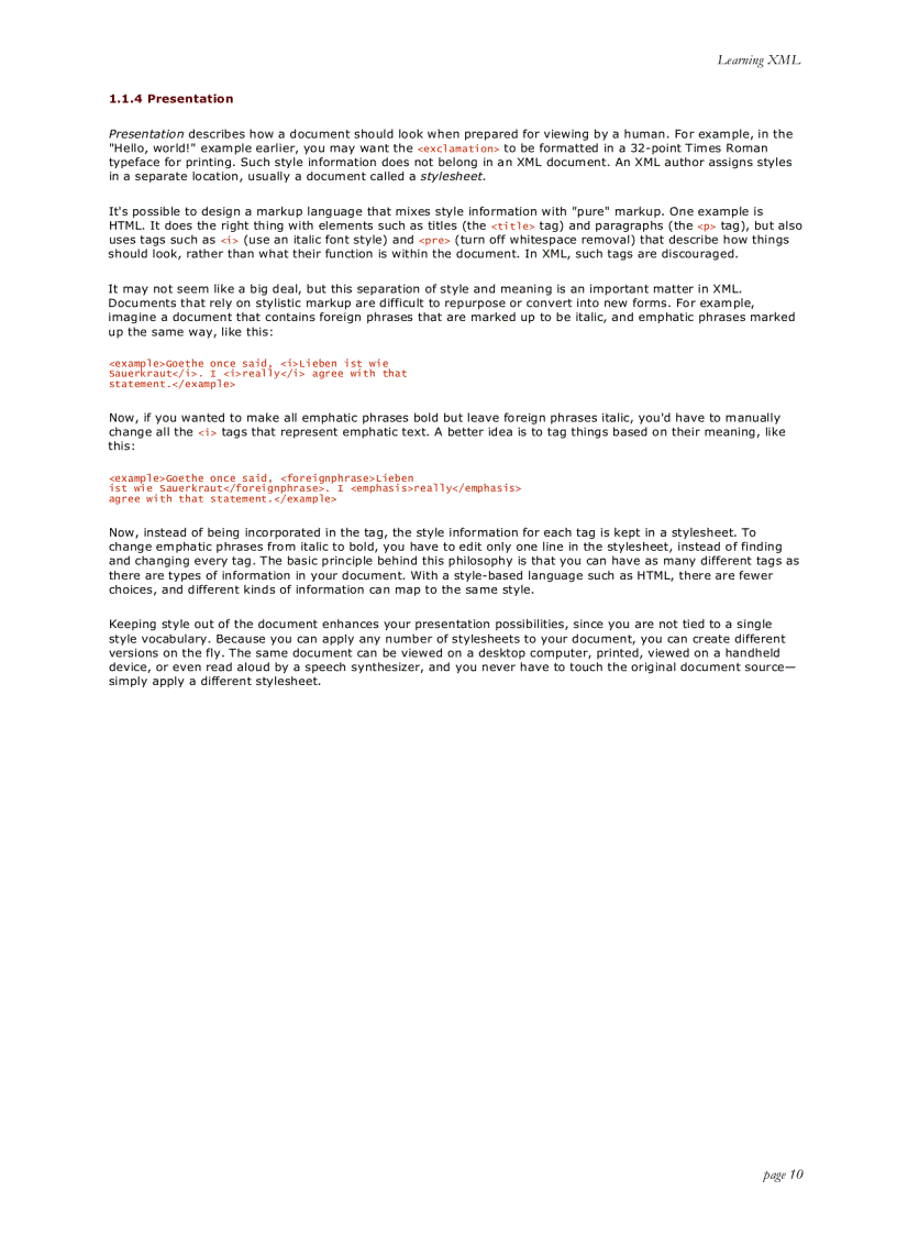 image for page Learning XML First Edition