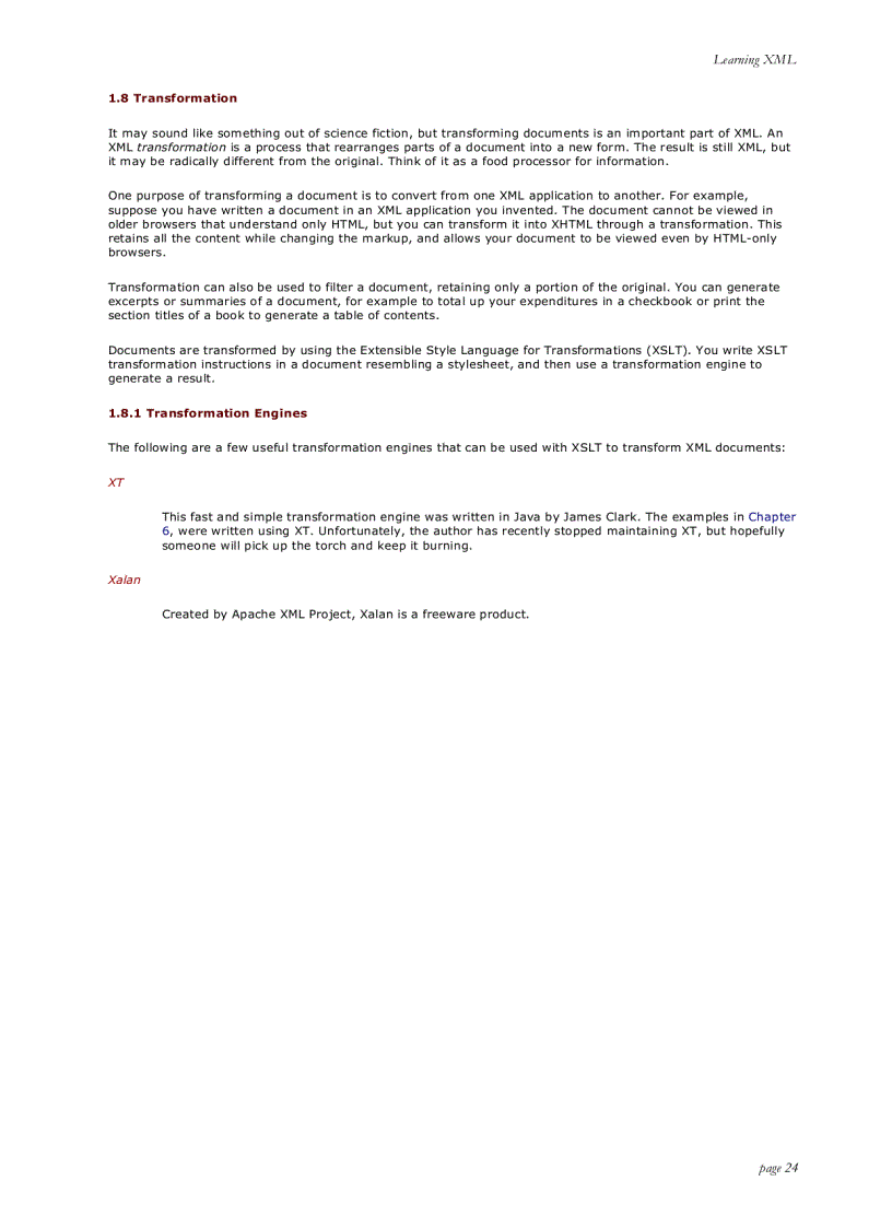 image for page Learning XML First Edition