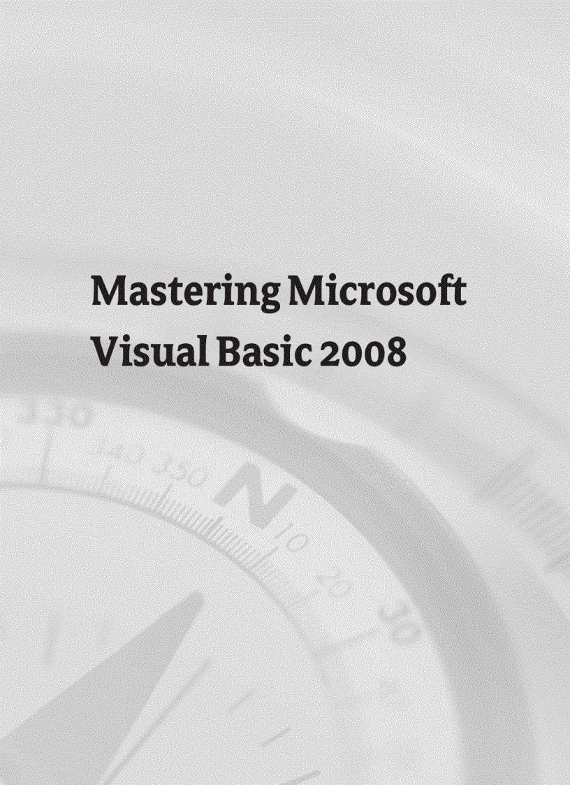 image for page Mastering Microsoft Visual Basic 2008 Mar 2008