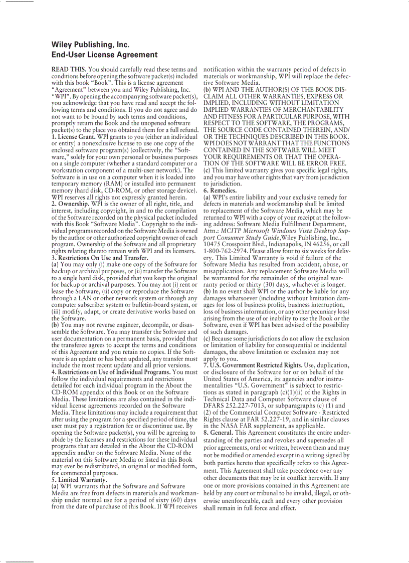 image for page MCITP Windows Vista Desktop Support Consumer Study Guide 70 623