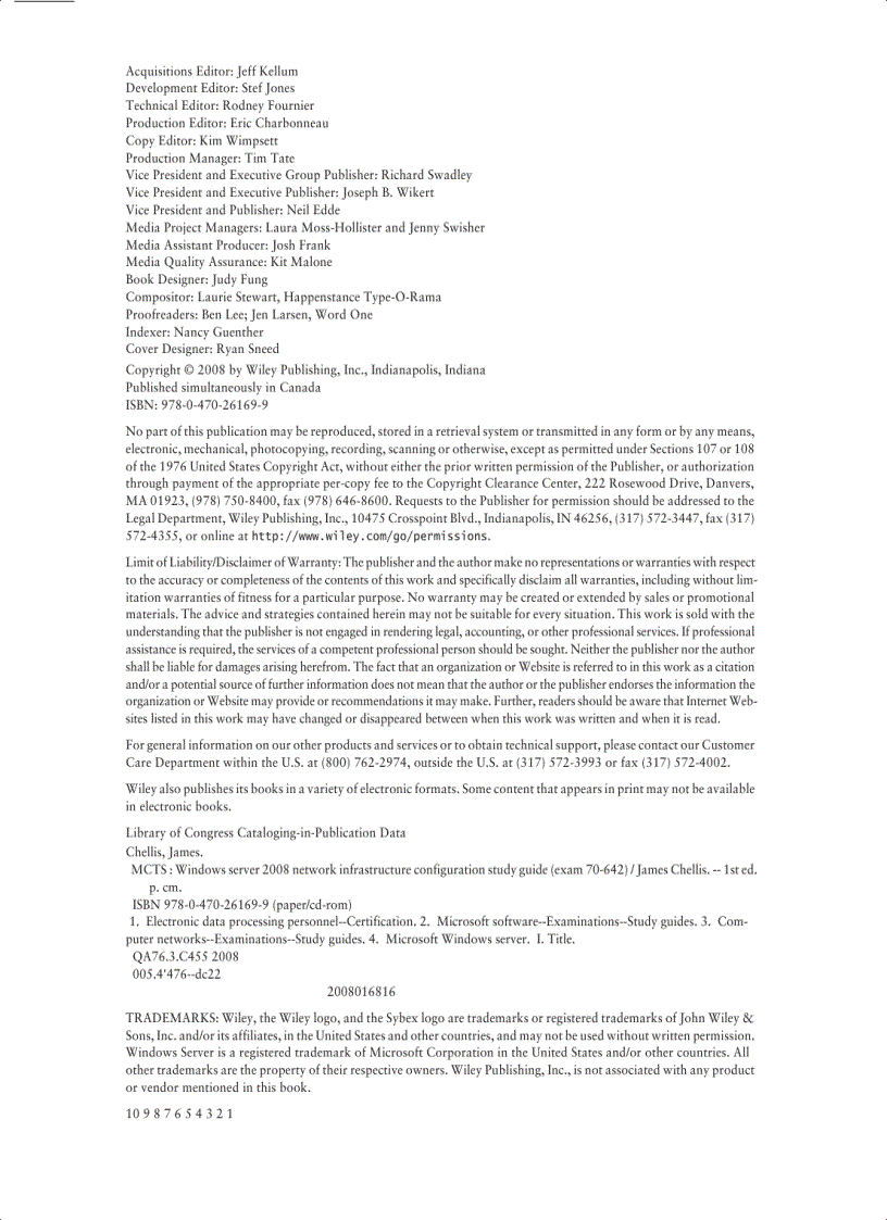 image for page MCTS Windows Server 2008 Network Infrastructure Configuration Jul 2008