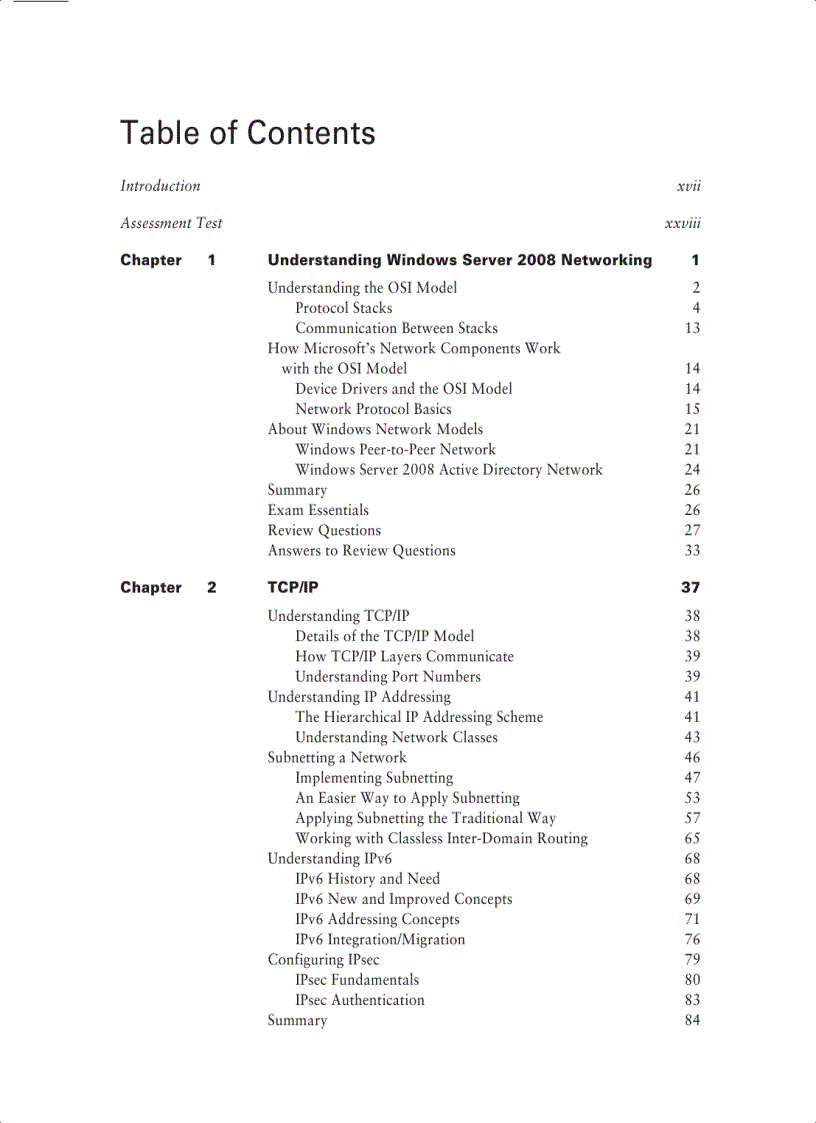 image for page MCTS Windows Server 2008 Network Infrastructure Configuration Jul 2008
